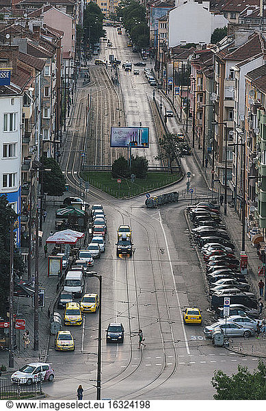 Bulgaria  Sofia  Cityview  View to Boulevard Gen. Skobelev