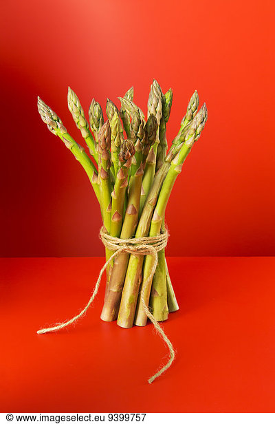 Bunch of asparagus tied with string