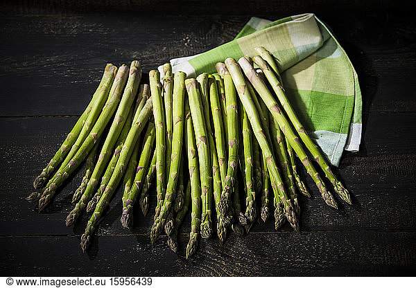 Bunch of fresh asparagus stalks