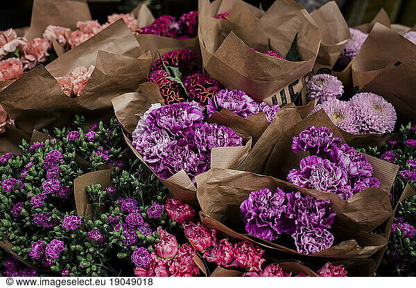 bunches of assorted flowers