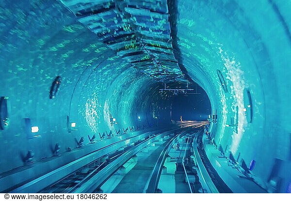 Bund Sightseeing Tunnel  Pudong  Shanghai  China  Asien