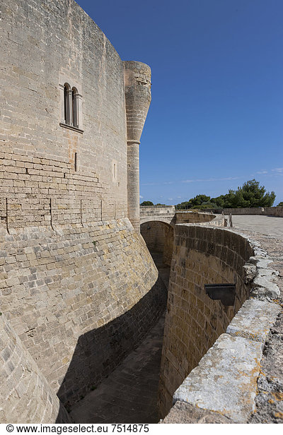 Burg Castill de Bellver  13. Jahrhundert  Palma de Mallorca  Mallorca  Balearen  Spanien  Europa