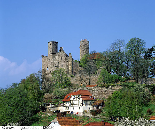 Burg Hanstein  Burgruine bei Bornhagen  Thüringen  Deutschland