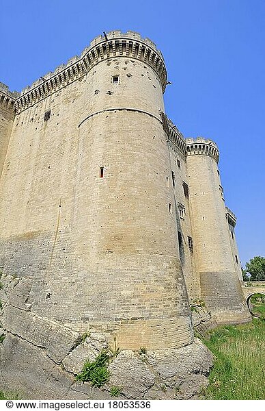 Burg Tarascon  Tarascon  Bouches-du-Rhone  Provence-Alpes-Cote d'Azur  SüdFrankreich  Chateau Royal de Tarascon  Chateau du Roi Rene