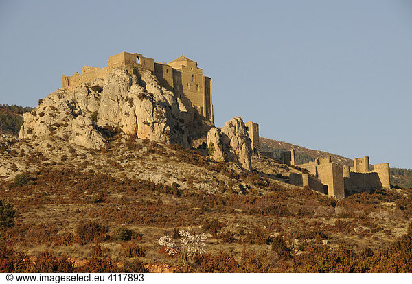 Burg von Loarre  Provinz Huesca  Aragón  Spanien