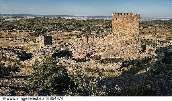 Burg Zafra  12. Jahrhundert  Campillo de Due?as  Guadalajara  Spanien.