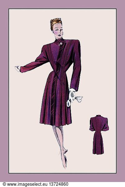 Burgundy Dressy Coat 1946