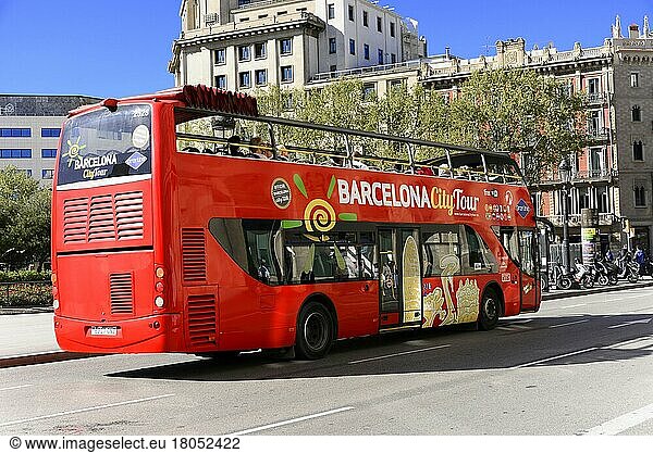 Bus für Stadtrundfahrten  Barcelona City Tour  Barcelona  Katalonien  Spanien  Europa