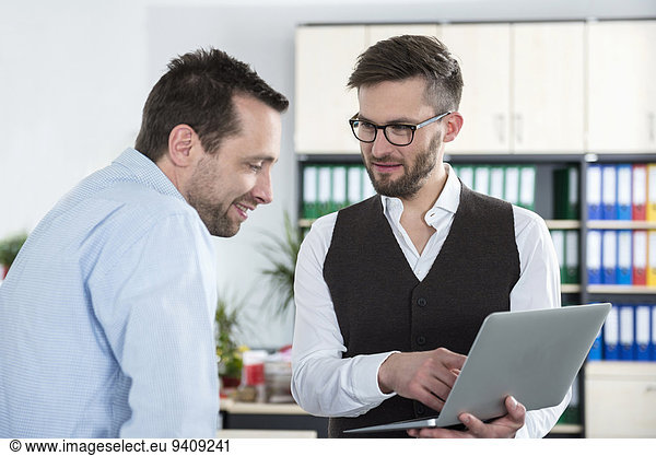 Business men planning meeting laptop computer