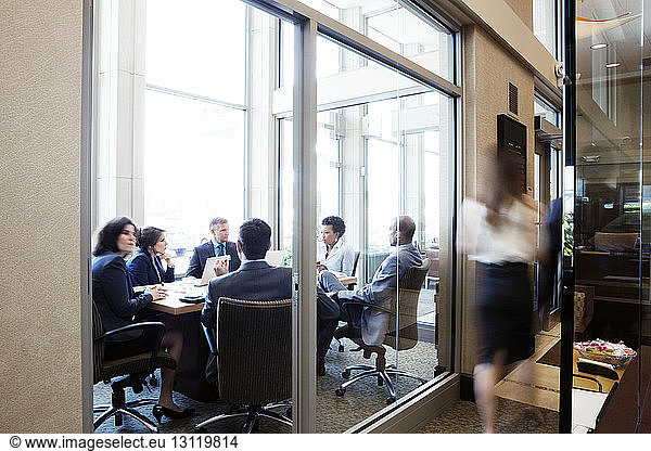 Business people planning during meeting in conference room