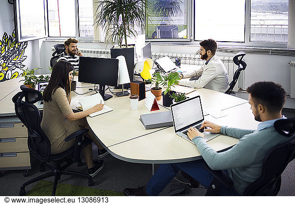 Business people working in creative office
