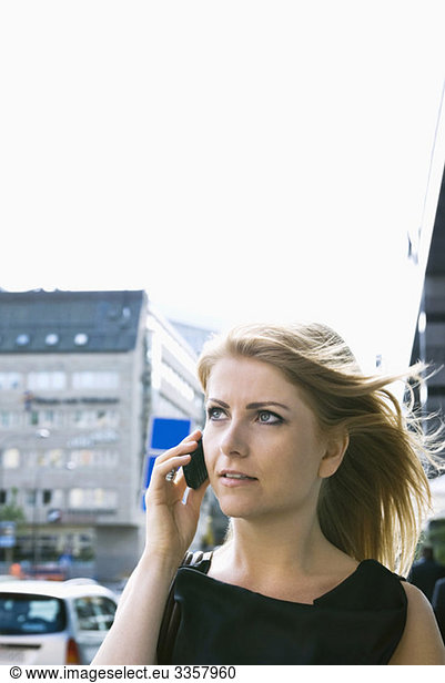 Businesswoman talking in cellphone