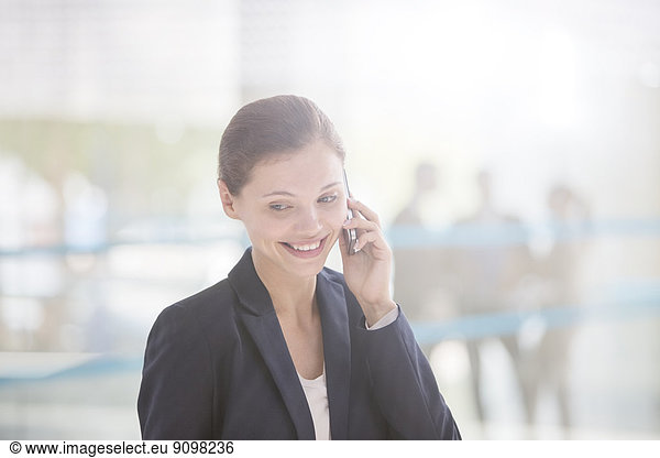 Businesswoman talking on cell phone