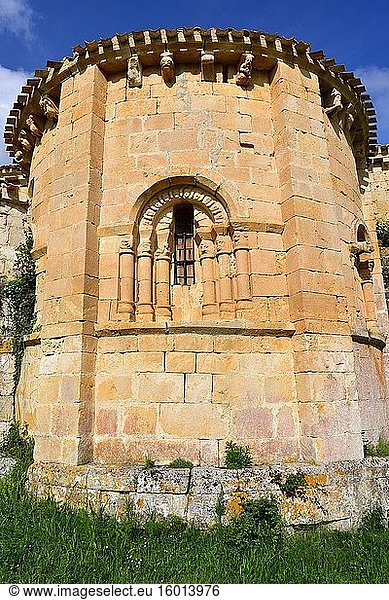 Butrera  Apsis der romanischen Kirche Santa Maria la Antigua. Provinz Burgos  Kastilien und Leon  Spanien.