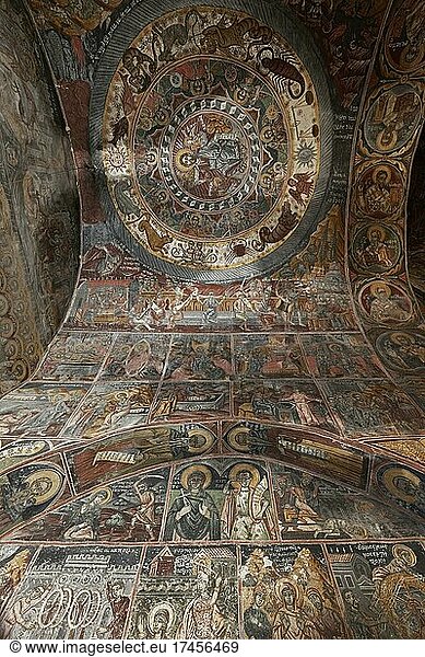 Byzantinischen Fresken aus dem 17. Jh.  Kloster Dekoulou  Dekoulon  Itilo  Oitylo  Halbinsel Mani  Lakonien  Peloponnes  Griechenland  Europa