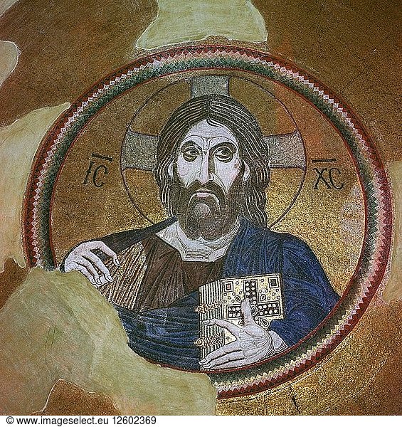 Byzantinisches Mosaik von Christus Pantokrator. Künstler: Unbekannt