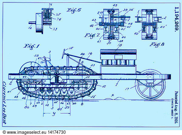 C.L. Best Crawler Patent  1916