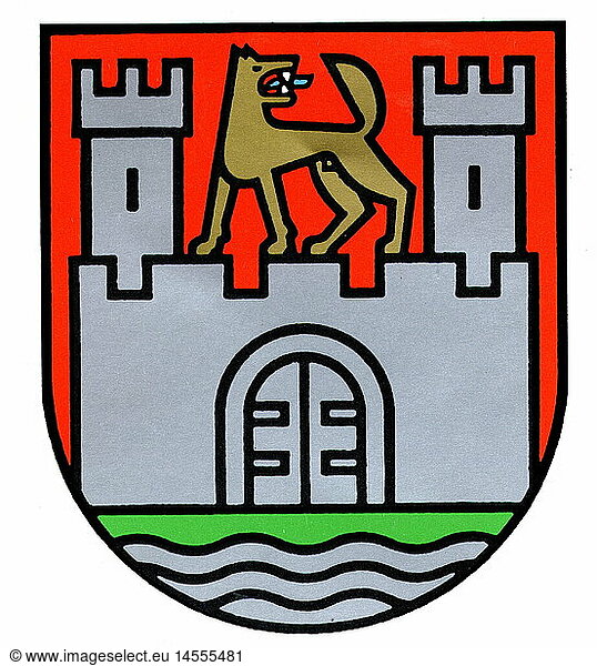 C  SG  Wappen & Embleme  Wolfsburg  Stadtwappen  Niedersachsen  BRD C, SG, Wappen & Embleme, Wolfsburg, Stadtwappen, Niedersachsen, BRD,