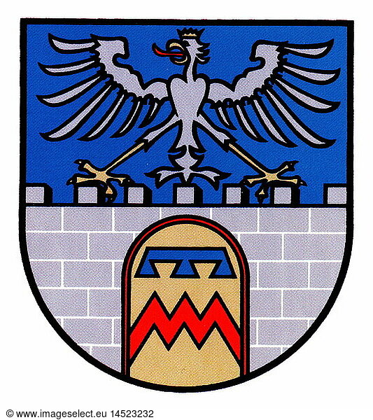 C  Wappen & Embleme  Dillingen an der Saar  Stadtwappen  Saarland  BRD C, Wappen & Embleme, Dillingen an der Saar, Stadtwappen, Saarland, BRD,