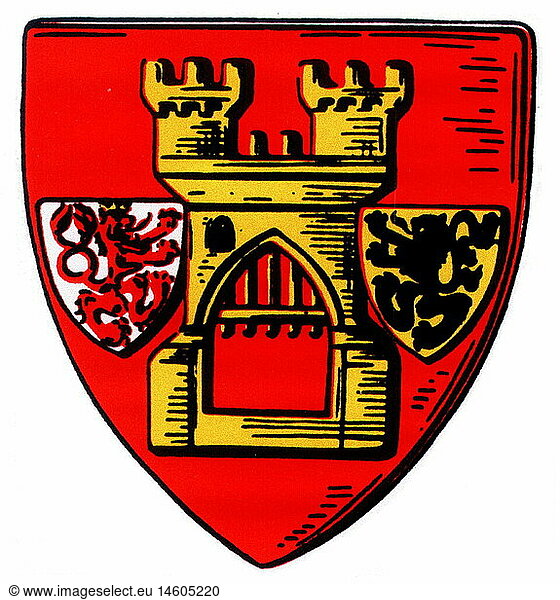 C  Wappen & Embleme  Euskirchen  Stadtwappen  Nordrhein-Westfalen  BRD C, Wappen & Embleme, Euskirchen, Stadtwappen, Nordrhein-Westfalen, BRD,