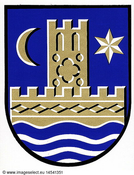 C  Wappen & Embleme  Schleswig  Stadtwappen  Schleswig-Holstein  BRD C, Wappen & Embleme, Schleswig, Stadtwappen, Schleswig-Holstein, BRD,