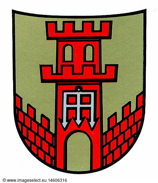 C  Wappen & Embleme  Warendorf  Stadtwappen  Nordrhein-Westfalen  BRD C, Wappen & Embleme, Warendorf, Stadtwappen, Nordrhein-Westfalen, BRD,