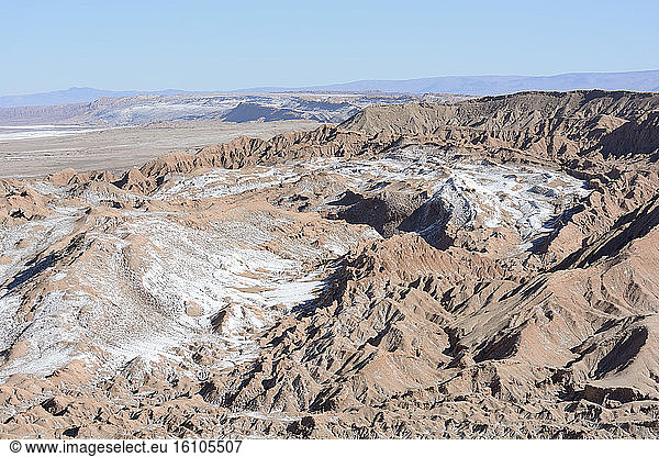 Cañón seen from the Piedra del Coyote  salt deposit  Atacama Desert  San Pedro de Atacama  II Antofagasta Region  Chile