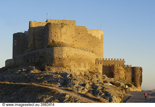 Caballeros de San Juan de JerusalÈn Schloss  12. Jh.  Consuegra  Toledo  Route des Don Quixote  Castilla-La Mancha  Spanien  Europa