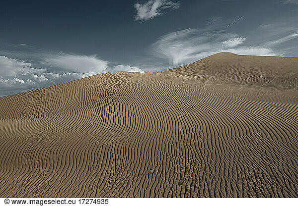 Cadiz-Düne gegen den Himmel in der Mojave-Wüste  Südkalifornien  USA