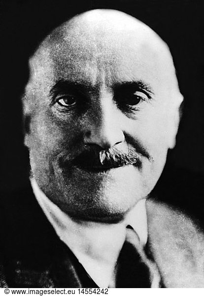 Caillaux  Joseph  30.3.1863 - 21.11.1944  frz. Politiker  Finanzminister 17.4.1925 - 29.10.1925  Portrait  um 1925
