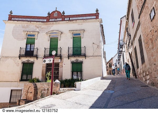 Calle Santa María. Baños de la Encina. Jaén. Andalusia. Spain.