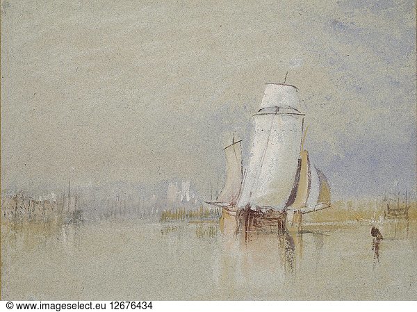 Calm on the Loire  1832. Artist: JMW Turner.