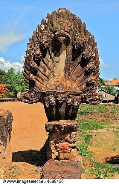 Cambodia,  on the road between Phnom Penh and Siem Reap,  Kampong bridge Kdey 12th century