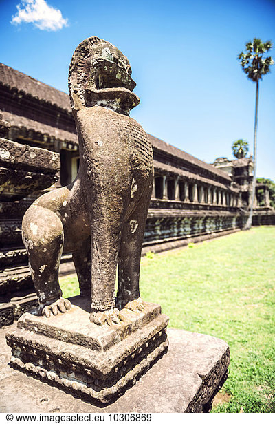 Cambodia  Siem Reap  sculpture at Angkor Wat Temple