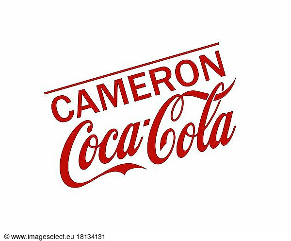 Cameron Coca Cola  gedrehtes Logo  Weißer Hintergrund