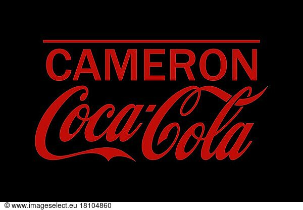 Cameron Coca Cola  Logo  Schwarzer Hintergrund