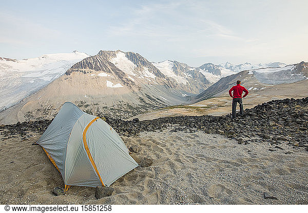 Camping above Athelney Pass  British Columbia  Canada