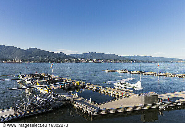 Canada  British Columbia  Vancouver  Floatplanes at harbour