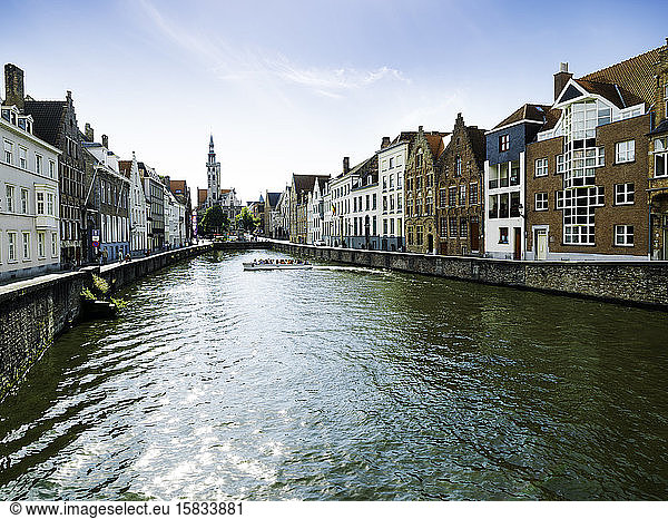 Canal in City of Bruges  Belgium