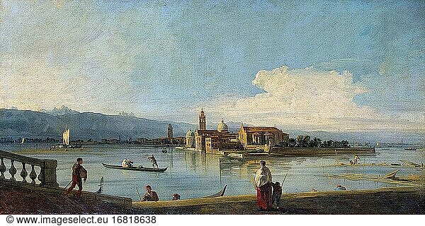 Canaletto. Venice  View of the Isles of San Michele  San Cristoforo and Murano from the Fondamenta Nuove. Hermitage State Museum - St P?tersburg.