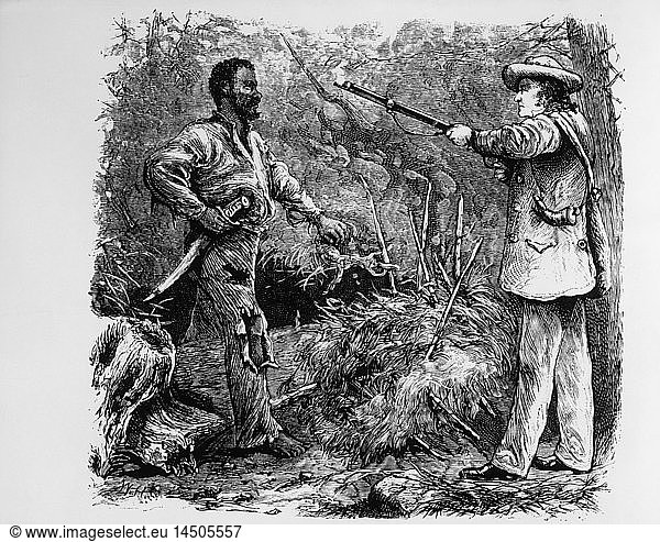 Capture of Nat Turner After the Southampton Insurrection  Etching  1831