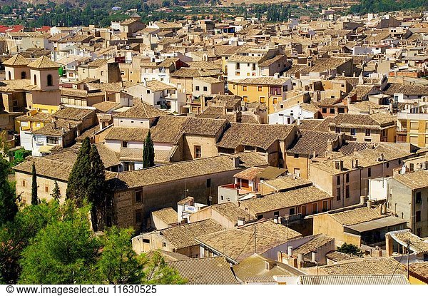 Caravaca de la Cruz (Murcia) Spain. Roofs of the Village of Caravaca de la Cruz.