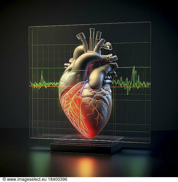 Cardiac surgery Cardiac surgery, human heart with cells and arteries ...