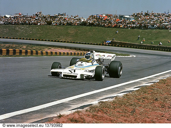 Carlos Reutemann in einem Brabham beim GP von Brasilien  Sao Paulo  Brasilien 1973.