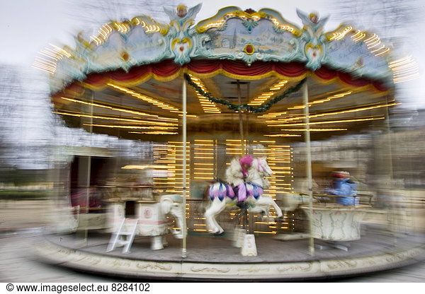 Carousel in Jardin des Tuileries  Central Paris  France