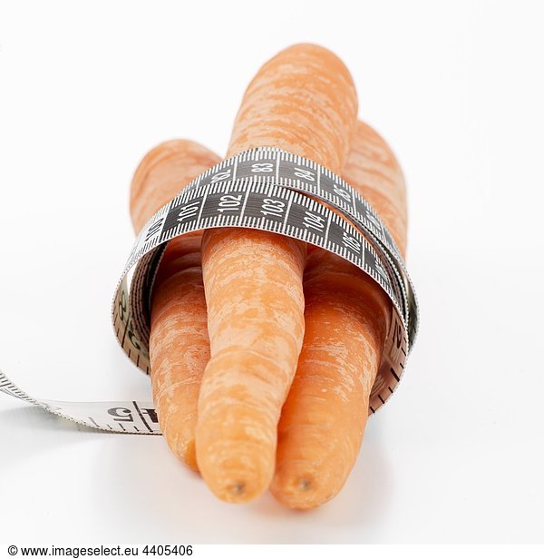 Carrots with tape measure