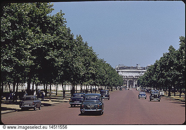 Cars on the Mall  London  England  UK  1960