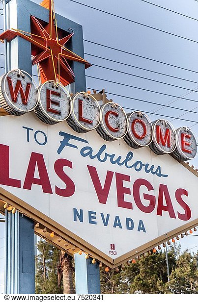 Cartel de entrada a Las Vegas  Nevada