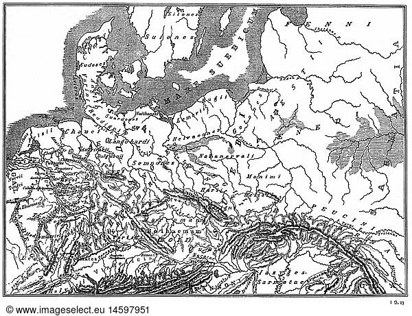 cartography cartography, historical maps, ancient world, Germania at 