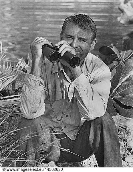 Cary Grant  on-set of the Film  Father Goose  Universal Pictures  1964